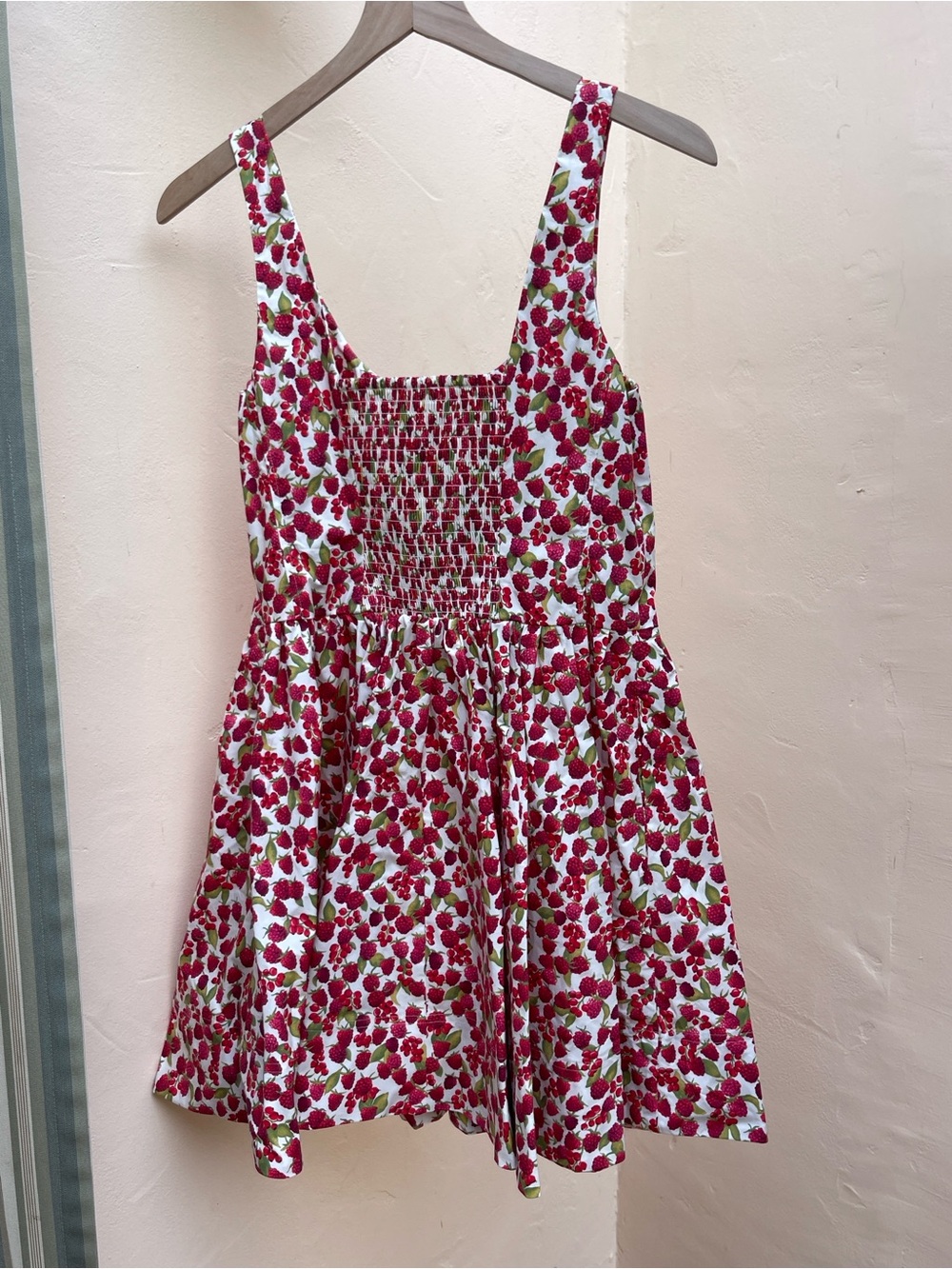 Women’s Red Floral Summer Dress - Sleeveless Cotton Sundress - Picture 6 of 13